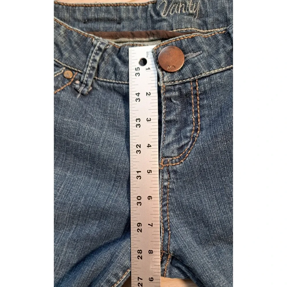 Vanity Bootcut Jeans Y2K Womens‎ 28x29 Medium Wash Distressed Low Rise Denim